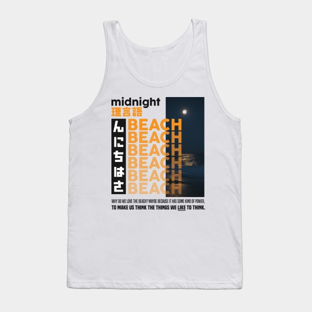 Midnight Beach Tank Top by Drippn